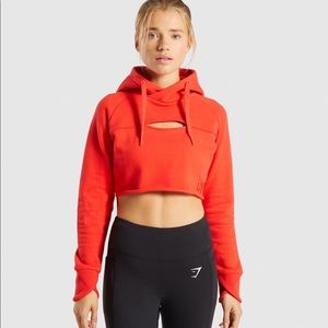 Read gym shark crop hoodie